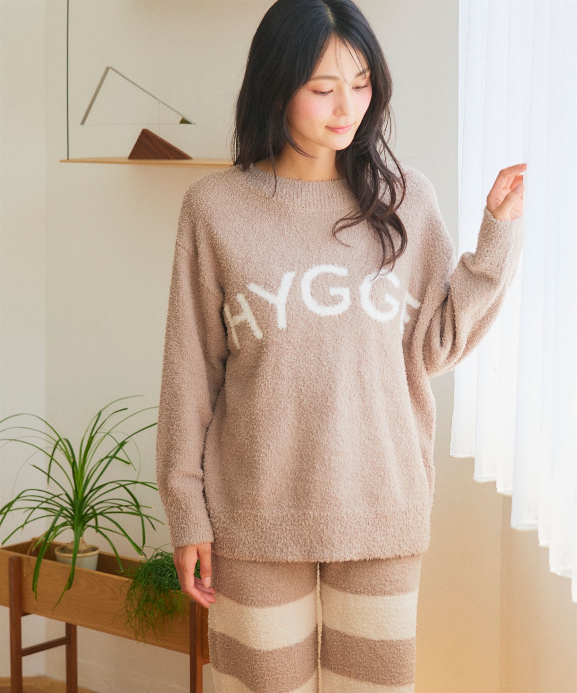 LAFUKU 【LAFUKU/ラフク】もちふわマシュマロニットHYGGEロゴトップス/ルームウェア（上下別売り）_sub_18