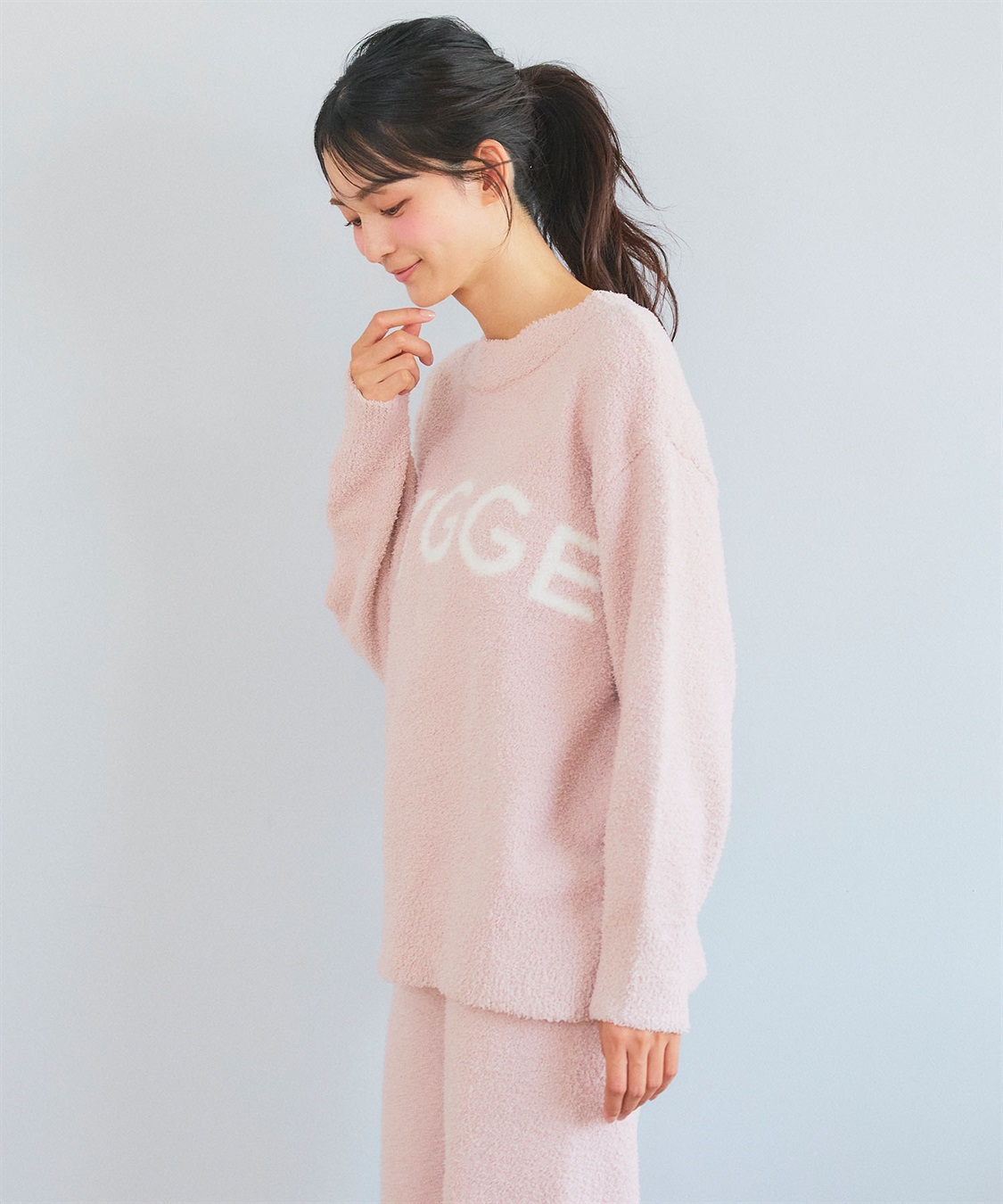 LAFUKU 【LAFUKU/ラフク】もちふわマシュマロニットHYGGEロゴトップス/ルームウェア（上下別売り）_sub_19