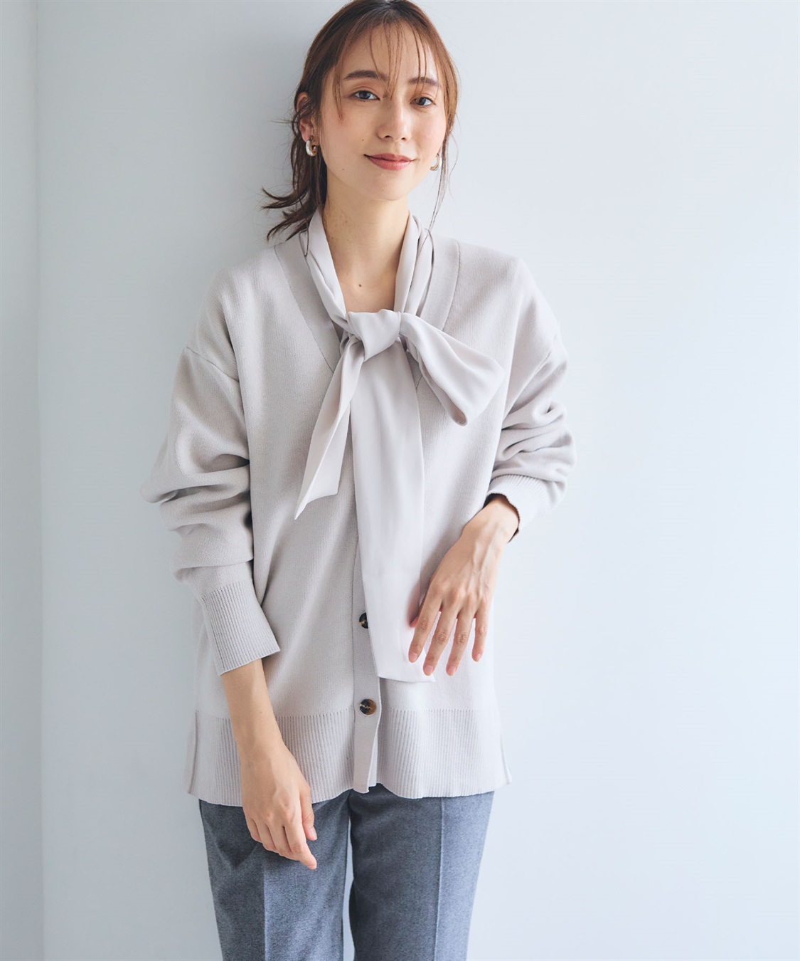 CROSS FUNCTION 《洗える》ダブルジャガードマシュマロニットカーディガン●セットアップ可能●【CF/クロスファンクション】_sub_12