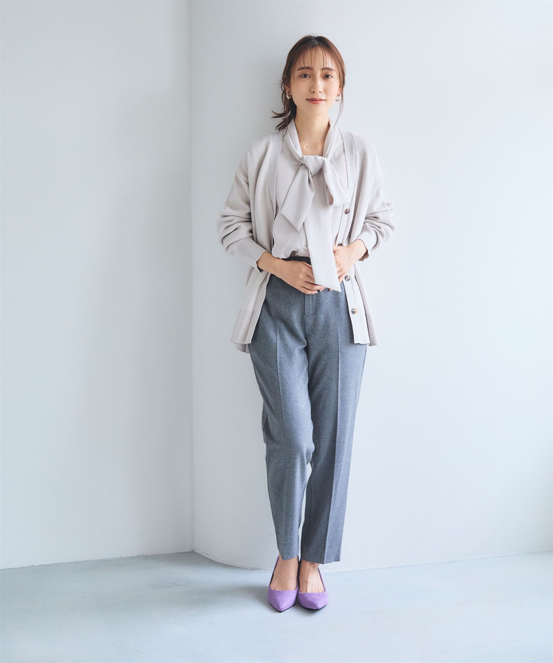 CROSS FUNCTION 《洗える》ダブルジャガードマシュマロニットカーディガン●セットアップ可能●【CF/クロスファンクション】_sub_16