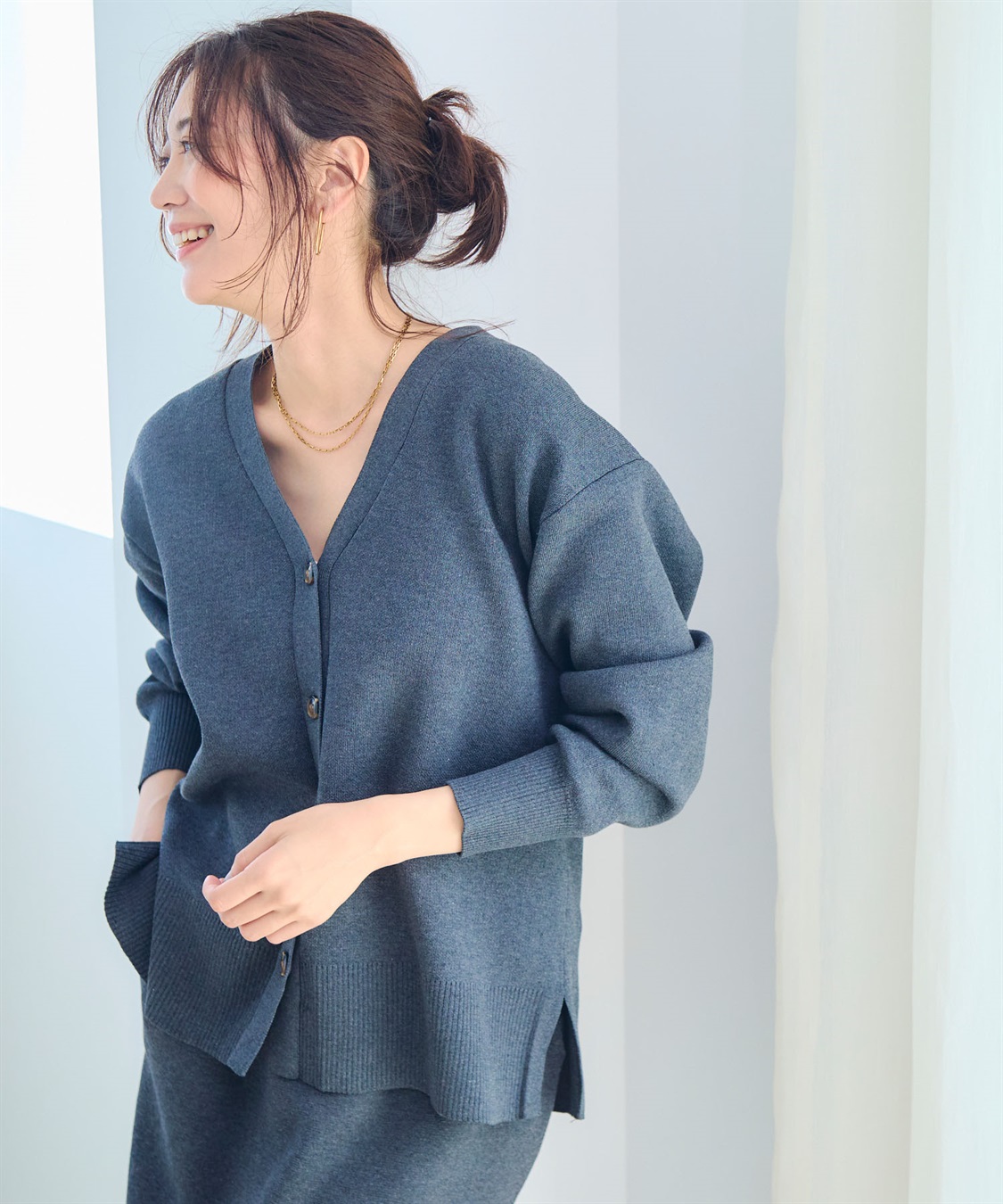 CROSS FUNCTION 《洗える》ダブルジャガードマシュマロニットカーディガン●セットアップ可能●【CF/クロスファンクション】_sub_17