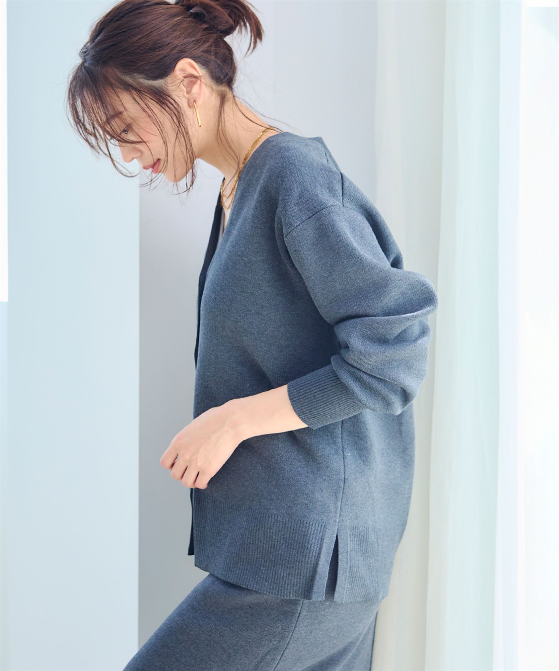 CROSS FUNCTION 《洗える》ダブルジャガードマシュマロニットカーディガン●セットアップ可能●【CF/クロスファンクション】_sub_20