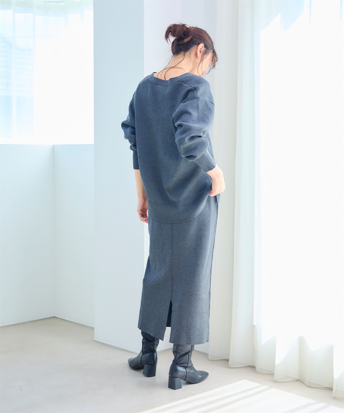 CROSS FUNCTION 《洗える》ダブルジャガードマシュマロニットカーディガン●セットアップ可能●【CF/クロスファンクション】_sub_23