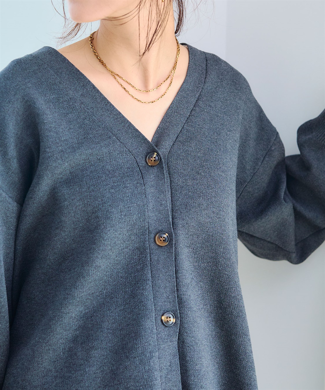 CROSS FUNCTION 《洗える》ダブルジャガードマシュマロニットカーディガン●セットアップ可能●【CF/クロスファンクション】_sub_26