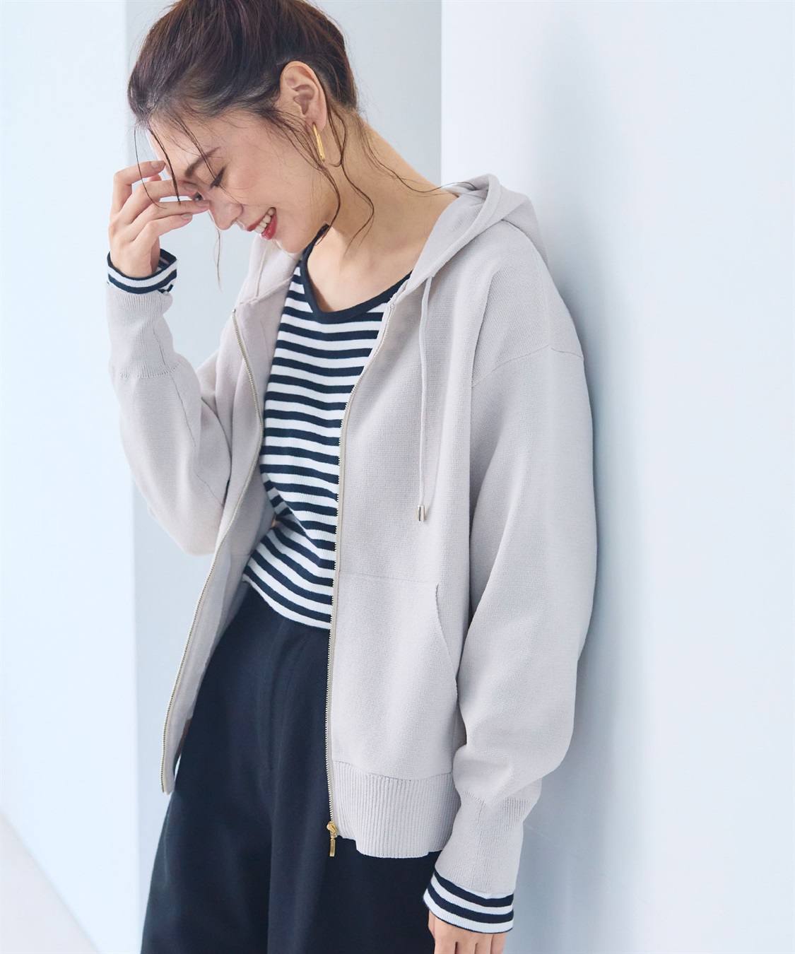 CROSS FUNCTION 《洗える》マシュマロミラノニットパーカー●セットアップ可能●【CF/クロスファンクション】_sub_2