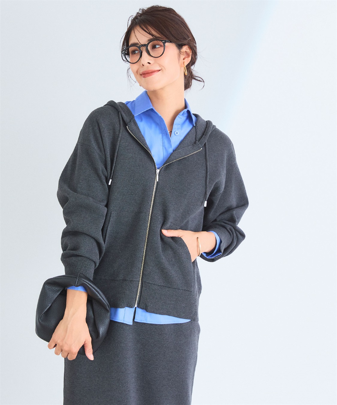 CROSS FUNCTION 《洗える》マシュマロミラノニットパーカー●セットアップ可能●【CF/クロスファンクション】_sub_3