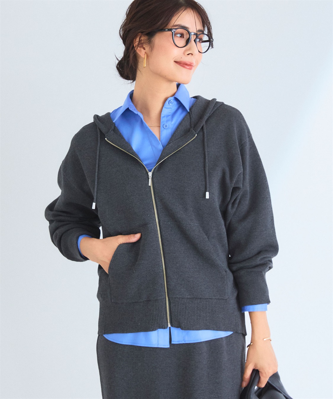 CROSS FUNCTION 《洗える》マシュマロミラノニットパーカー●セットアップ可能●【CF/クロスファンクション】_sub_4