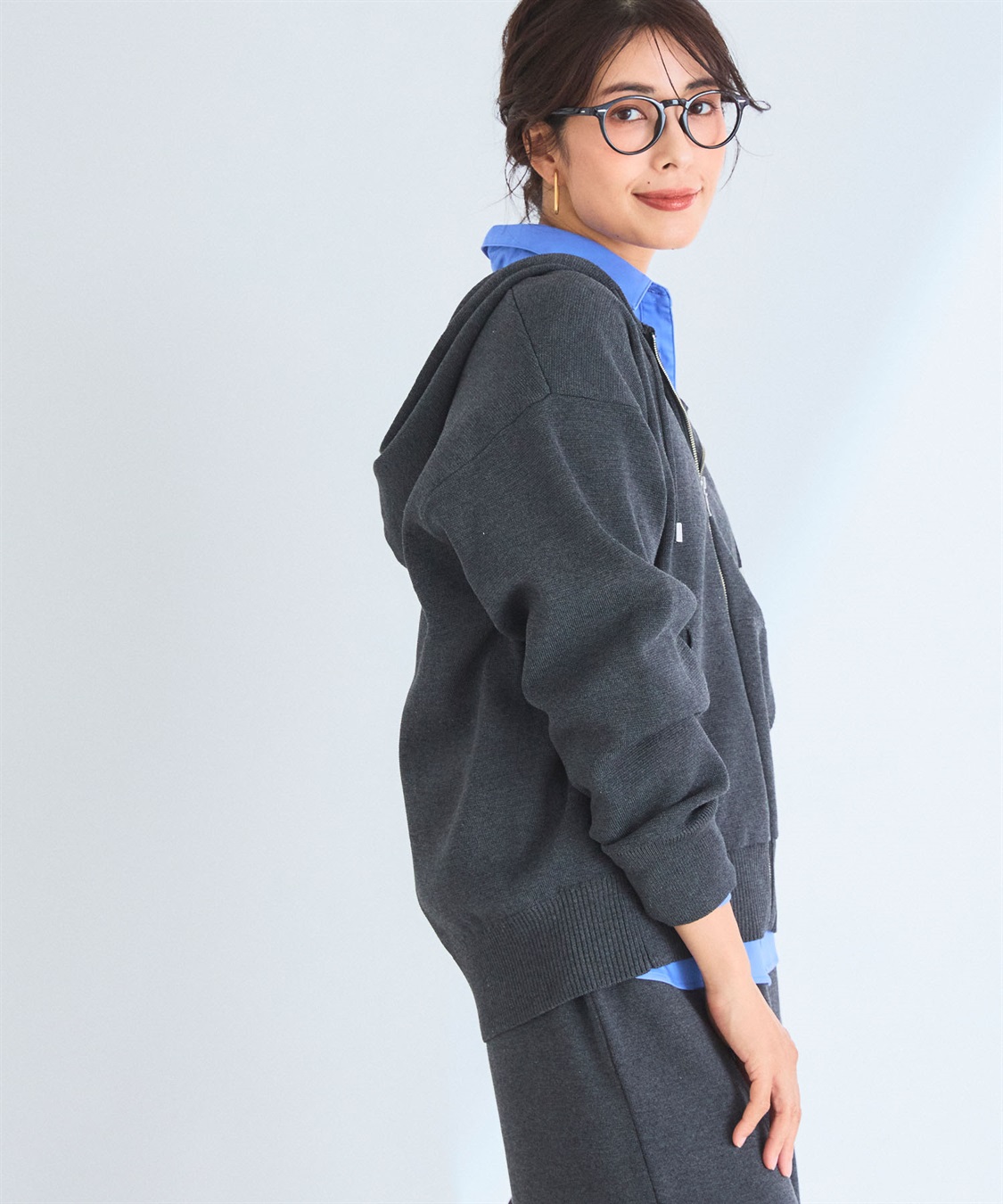 CROSS FUNCTION 《洗える》マシュマロミラノニットパーカー●セットアップ可能●【CF/クロスファンクション】_sub_5