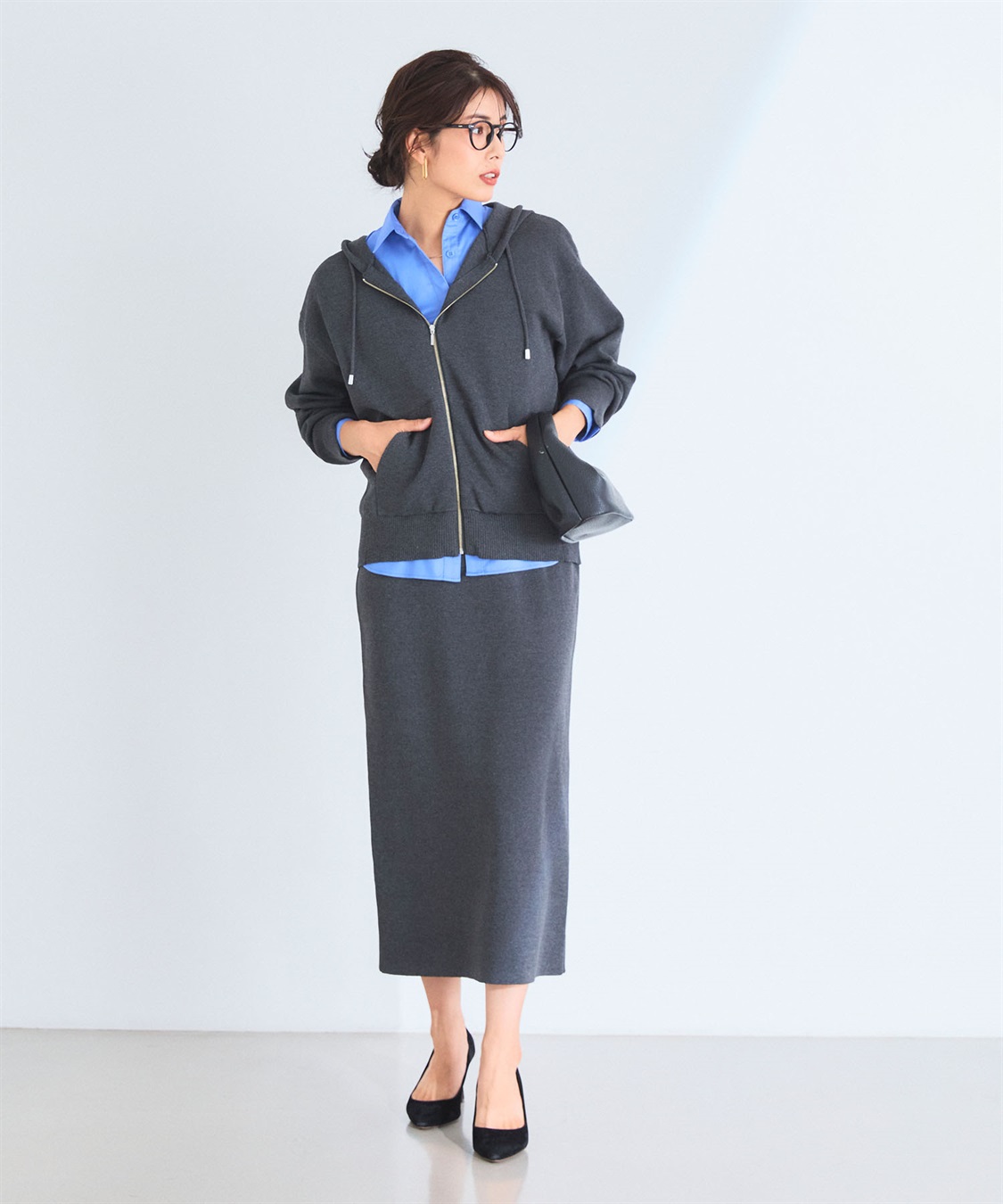 CROSS FUNCTION 《洗える》マシュマロミラノニットパーカー●セットアップ可能●【CF/クロスファンクション】_sub_6