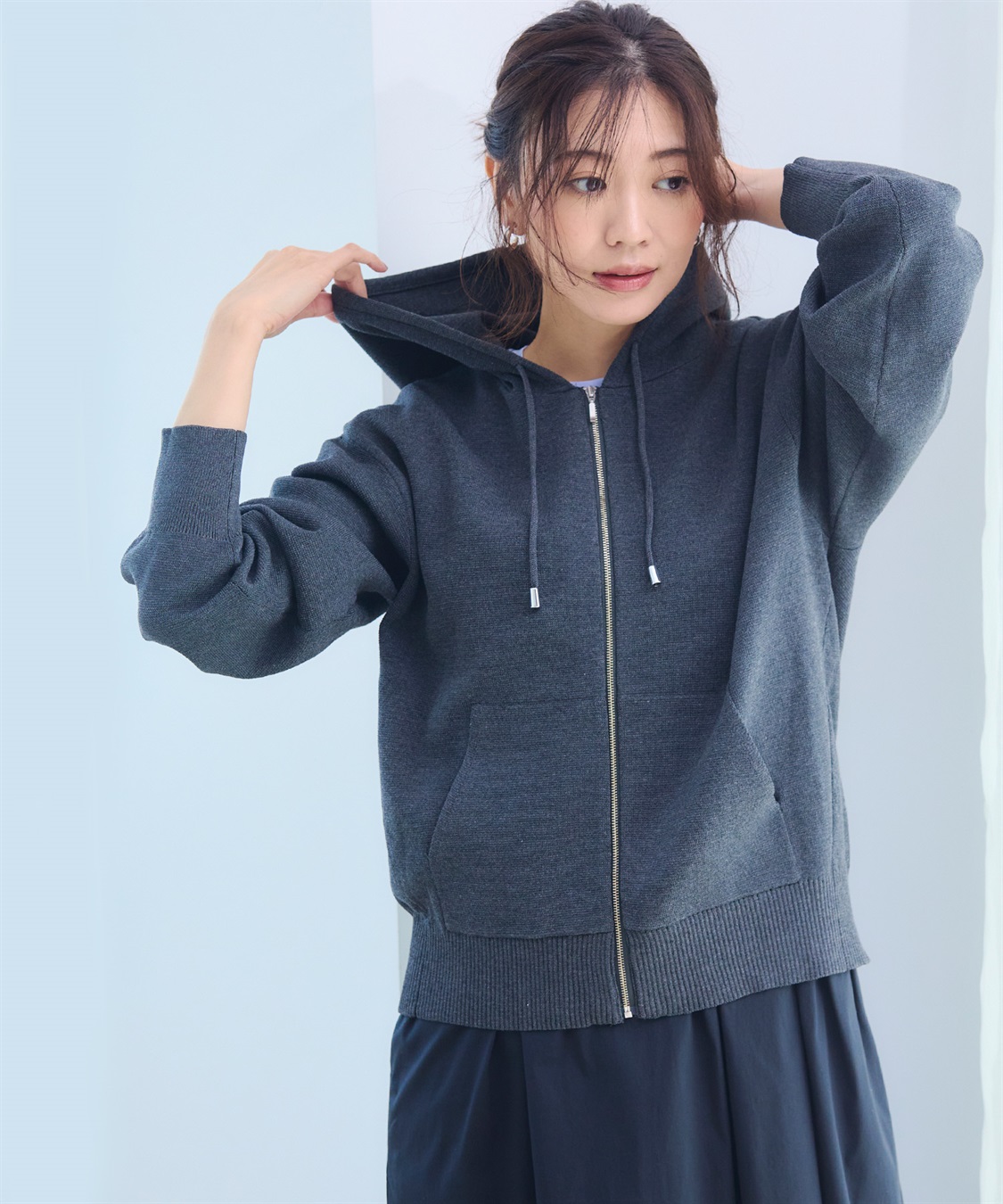 CROSS FUNCTION 《洗える》マシュマロミラノニットパーカー●セットアップ可能●【CF/クロスファンクション】_sub_8