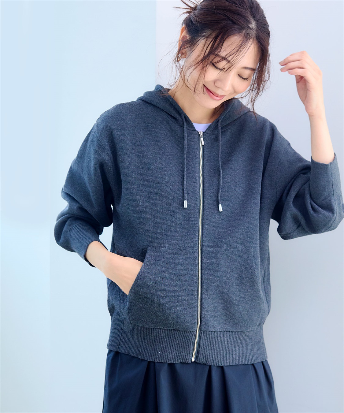 CROSS FUNCTION 《洗える》マシュマロミラノニットパーカー●セットアップ可能●【CF/クロスファンクション】_sub_9