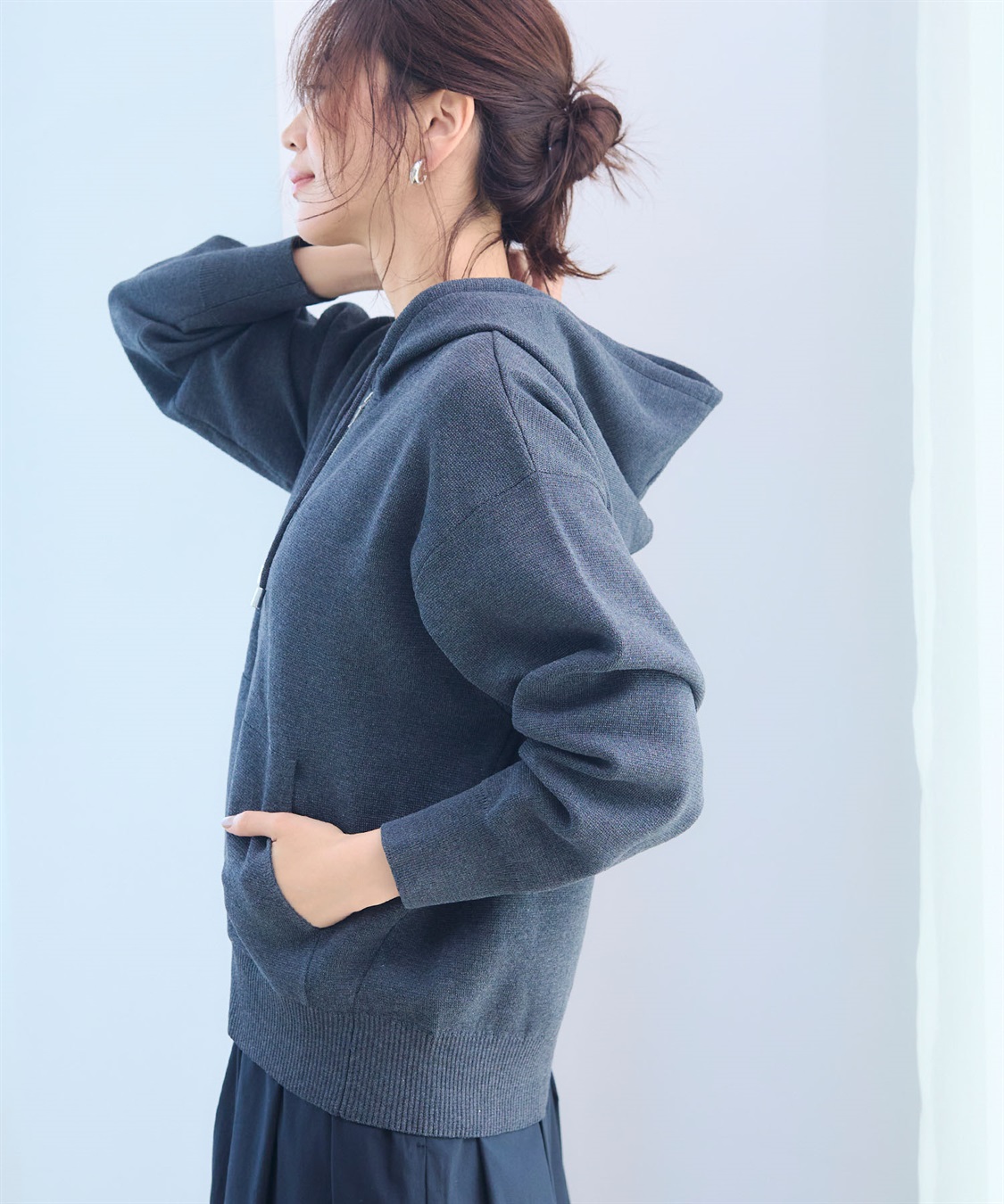 CROSS FUNCTION 《洗える》マシュマロミラノニットパーカー●セットアップ可能●【CF/クロスファンクション】_sub_10