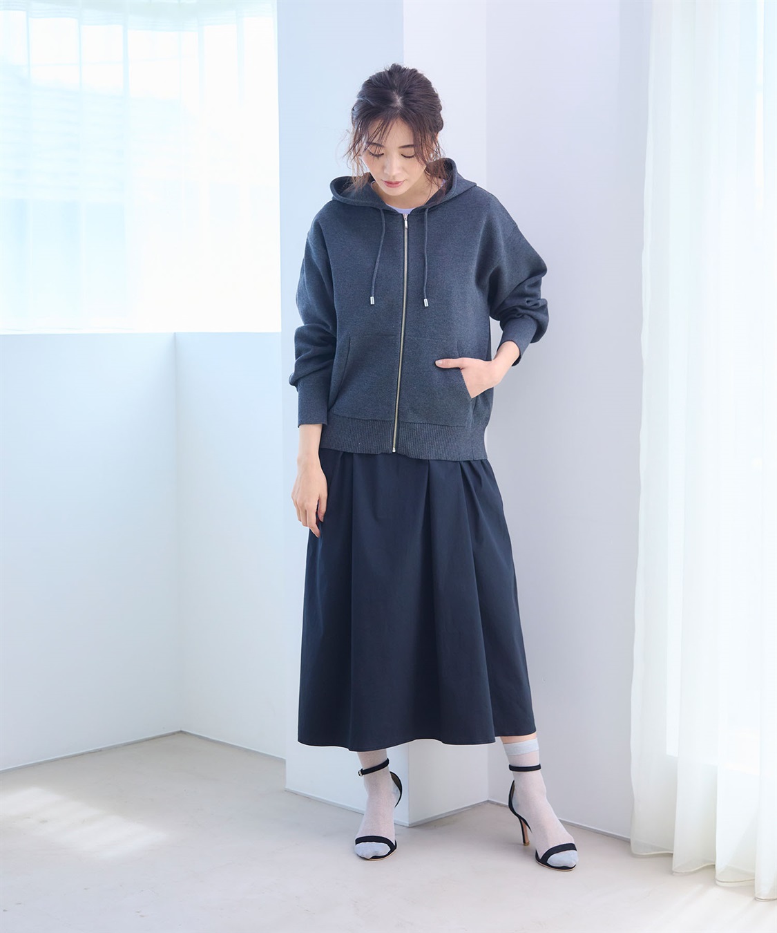 CROSS FUNCTION 《洗える》マシュマロミラノニットパーカー●セットアップ可能●【CF/クロスファンクション】_sub_12