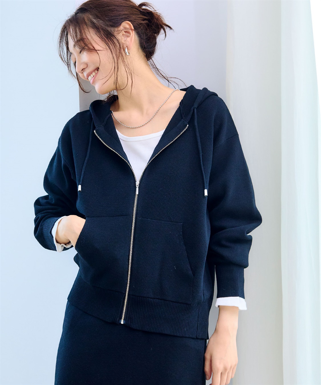 CROSS FUNCTION 《洗える》マシュマロミラノニットパーカー●セットアップ可能●【CF/クロスファンクション】_sub_14