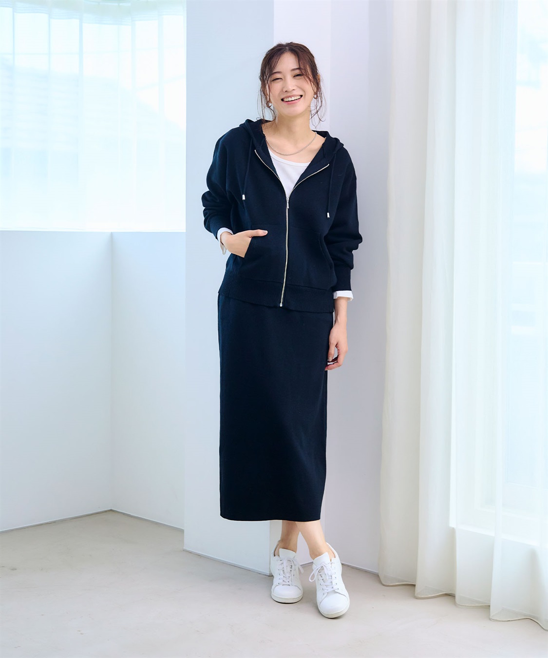 CROSS FUNCTION 《洗える》マシュマロミラノニットパーカー●セットアップ可能●【CF/クロスファンクション】_sub_17