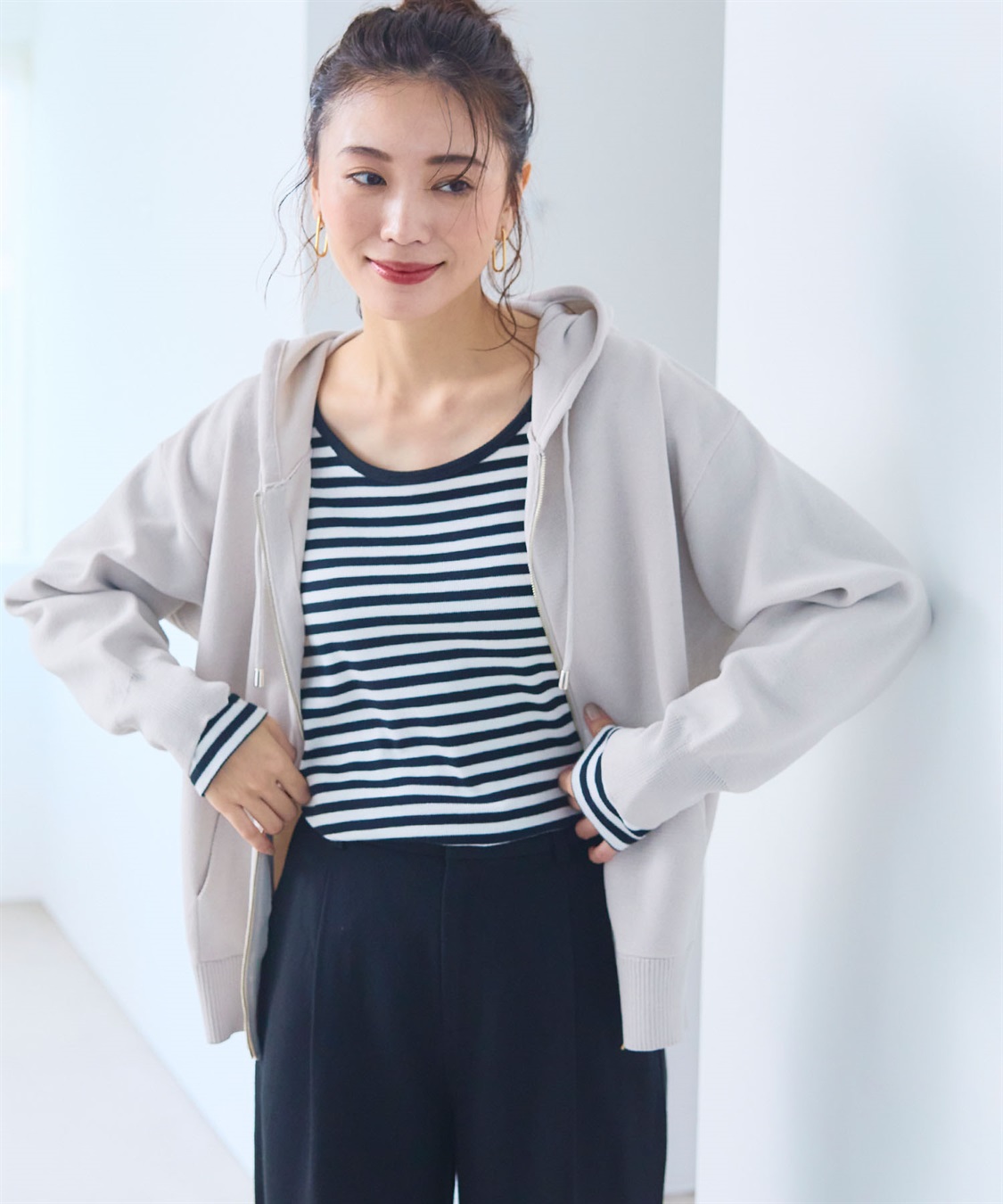 CROSS FUNCTION 《洗える》マシュマロミラノニットパーカー●セットアップ可能●【CF/クロスファンクション】_sub_19