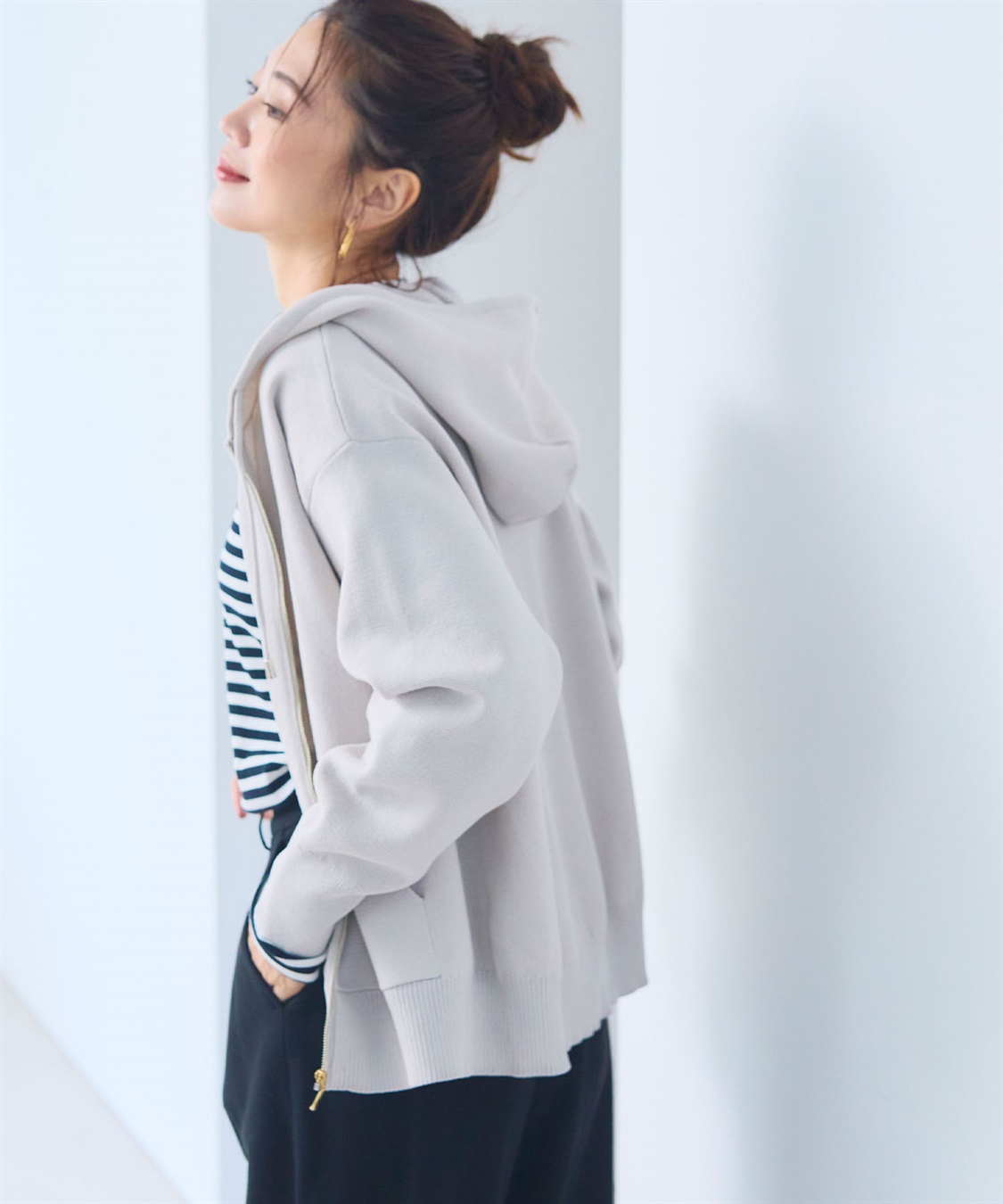 CROSS FUNCTION 《洗える》マシュマロミラノニットパーカー●セットアップ可能●【CF/クロスファンクション】_sub_20