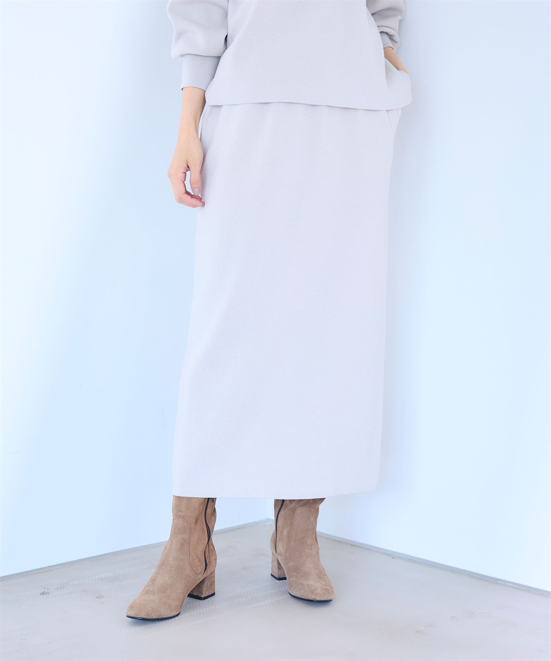 CROSS FUNCTION 《洗える》マシュマロミラノニットスカート●セットアップ可能●【CF/クロスファンクション】_sub_2