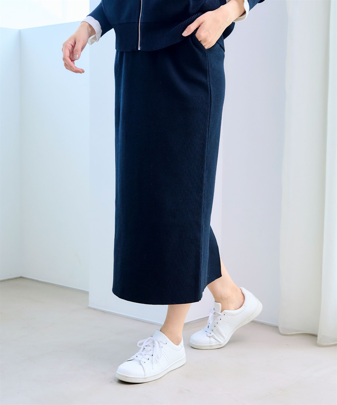 CROSS FUNCTION 《洗える》マシュマロミラノニットスカート●セットアップ可能●【CF/クロスファンクション】_sub_4