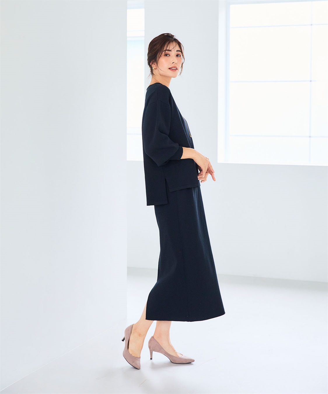 CROSS FUNCTION 《洗える》マシュマロミラノニットスカート●セットアップ可能●【CF/クロスファンクション】_sub_10