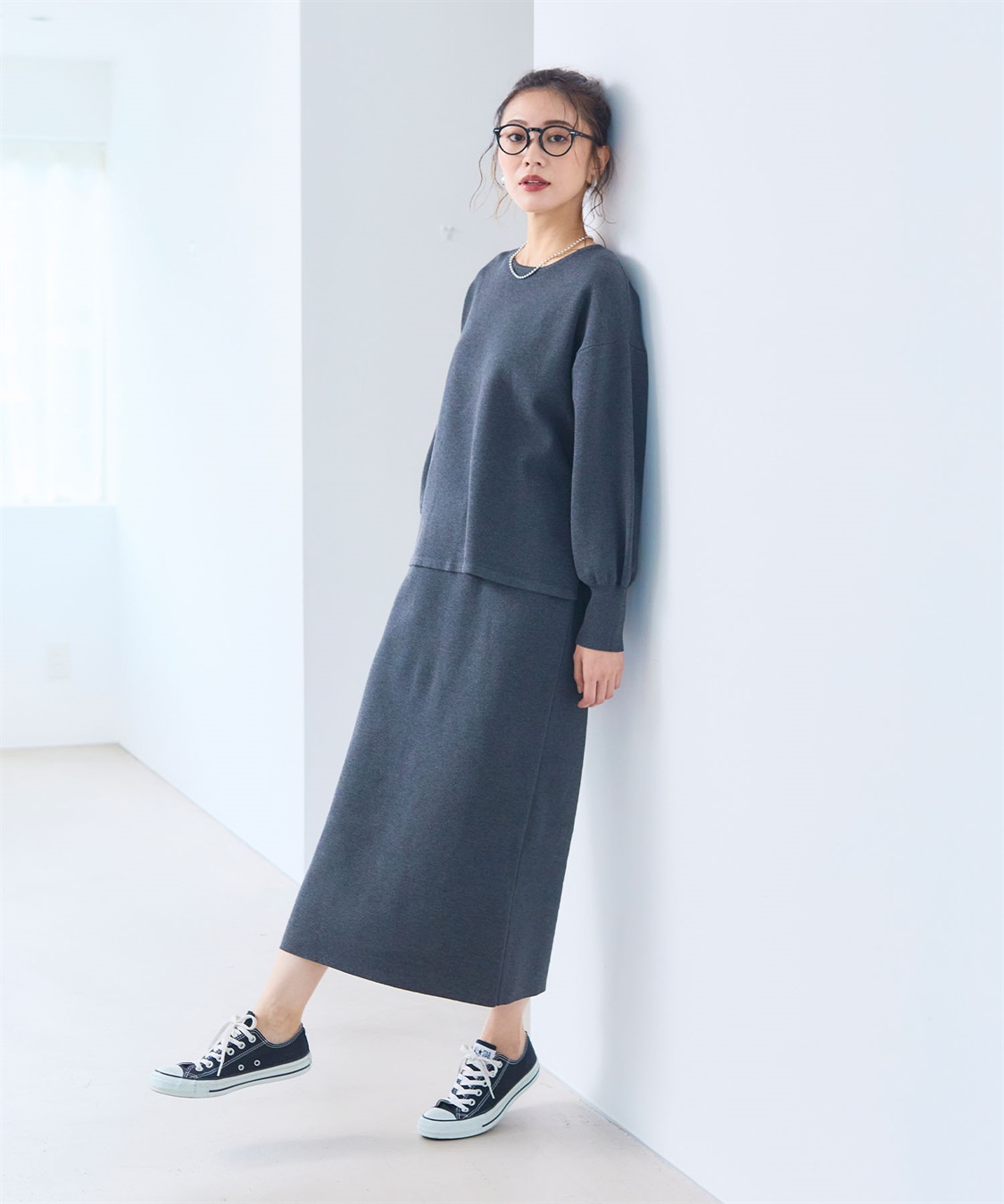 CROSS FUNCTION 《洗える》マシュマロミラノニットスカート●セットアップ可能●【CF/クロスファンクション】_sub_15