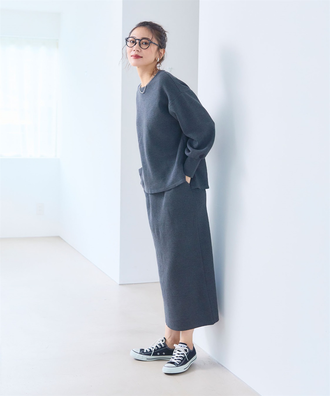 CROSS FUNCTION 《洗える》マシュマロミラノニットスカート●セットアップ可能●【CF/クロスファンクション】_sub_16