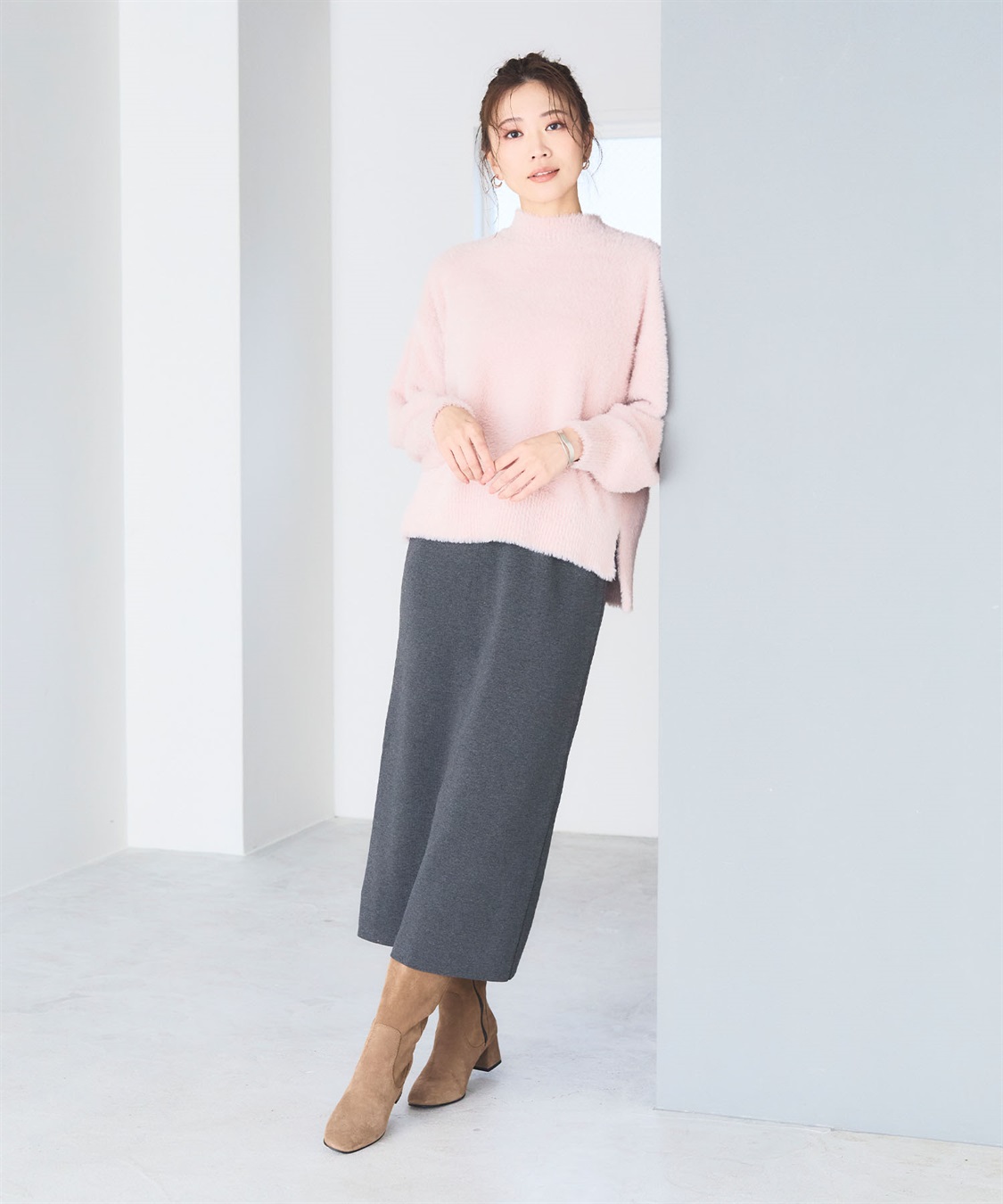 CROSS FUNCTION 《洗える》マシュマロミラノニットスカート●セットアップ可能●【CF/クロスファンクション】_sub_20