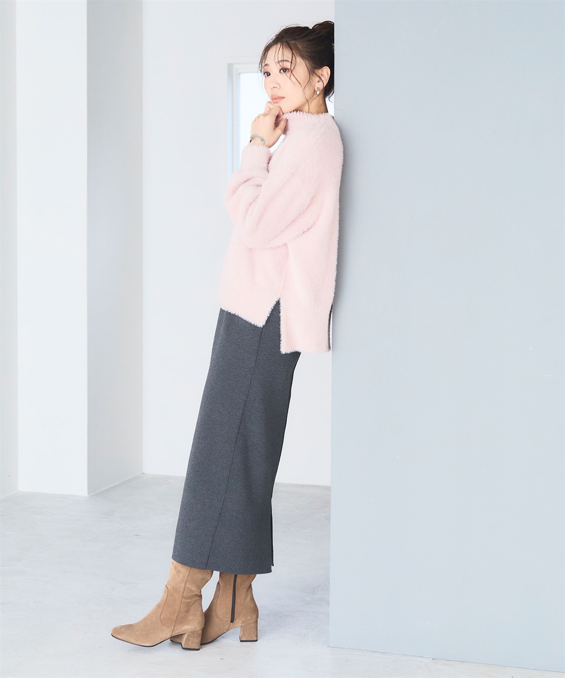 CROSS FUNCTION 《洗える》マシュマロミラノニットスカート●セットアップ可能●【CF/クロスファンクション】_sub_21