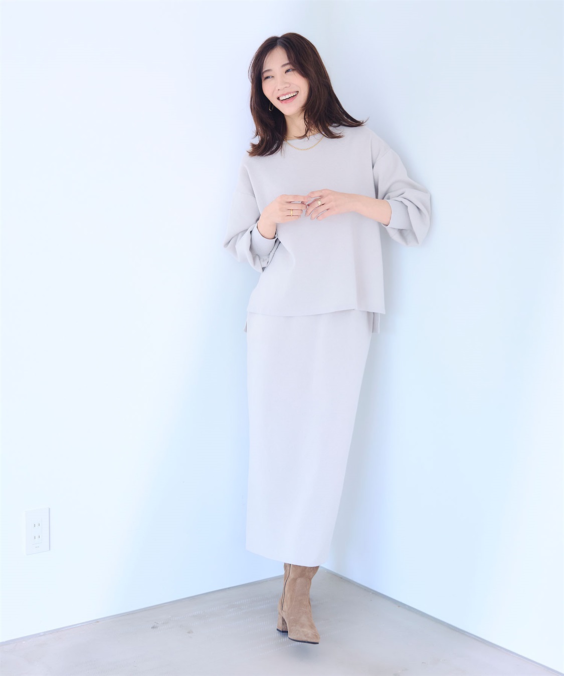 CROSS FUNCTION 《洗える》マシュマロミラノニットスカート●セットアップ可能●【CF/クロスファンクション】_sub_23