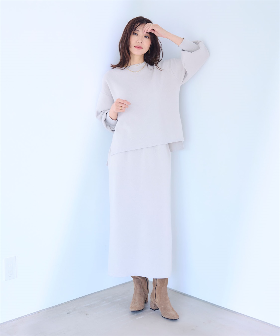 CROSS FUNCTION 《洗える》マシュマロミラノニットスカート●セットアップ可能●【CF/クロスファンクション】_sub_24