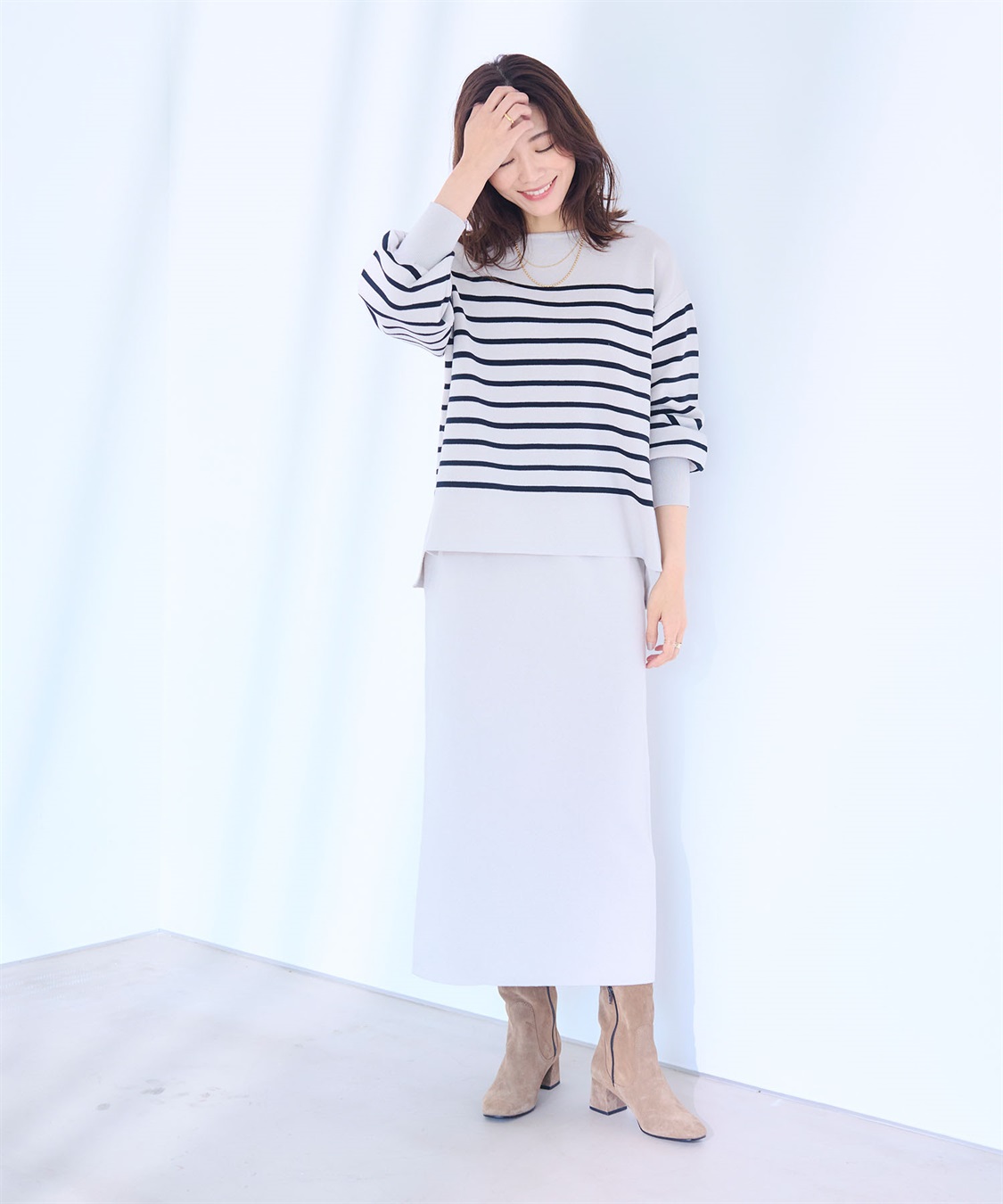 CROSS FUNCTION 《洗える》マシュマロミラノニットスカート●セットアップ可能●【CF/クロスファンクション】_sub_25