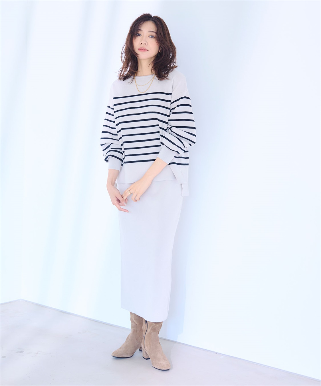 CROSS FUNCTION 《洗える》マシュマロミラノニットスカート●セットアップ可能●【CF/クロスファンクション】_sub_26