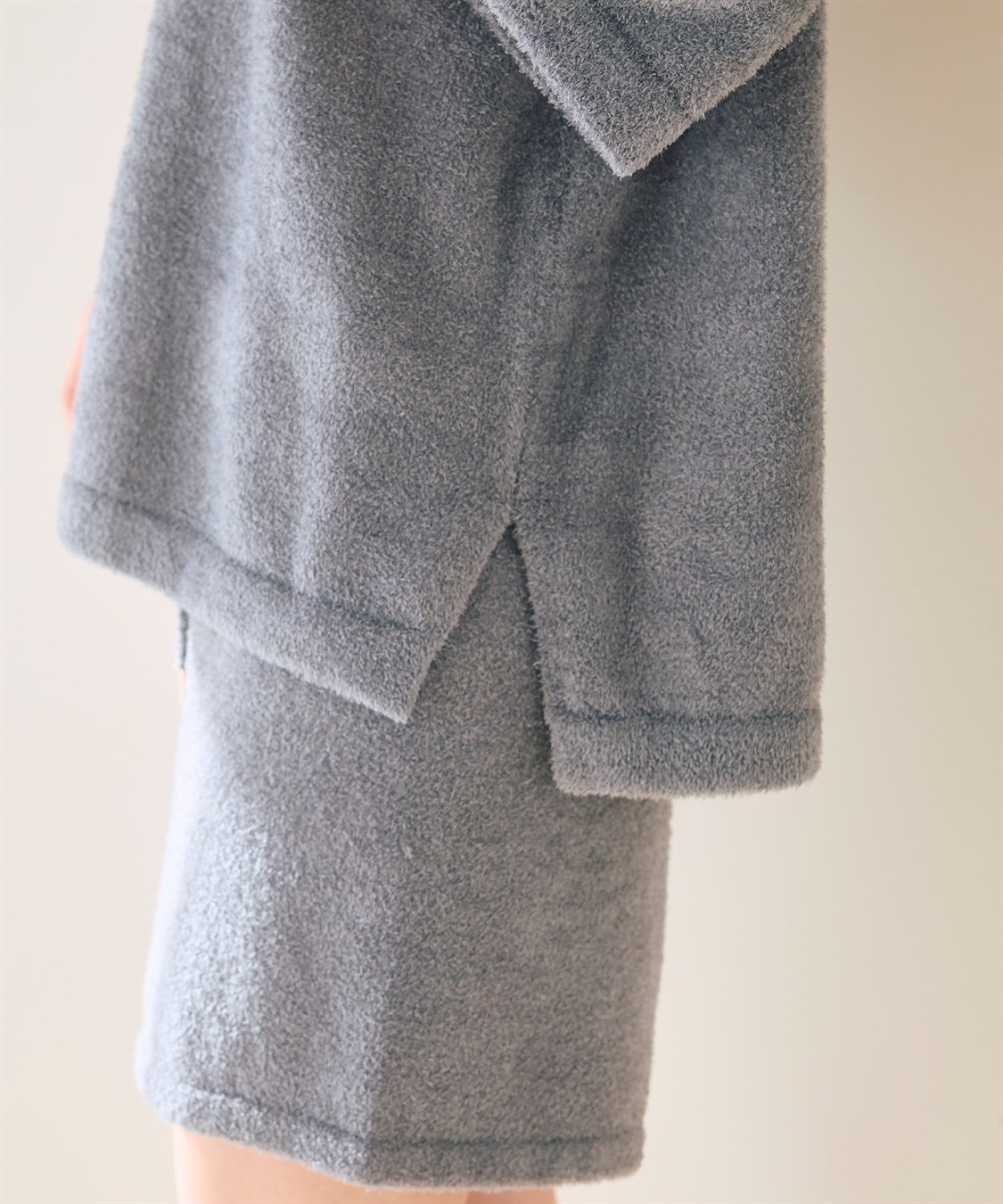 LAFUKU 【LAFUKU/ラフク】もこふわマシュマロ5分袖ルームウェアトップス《セットアップ対応/上下別売り》_sub_10