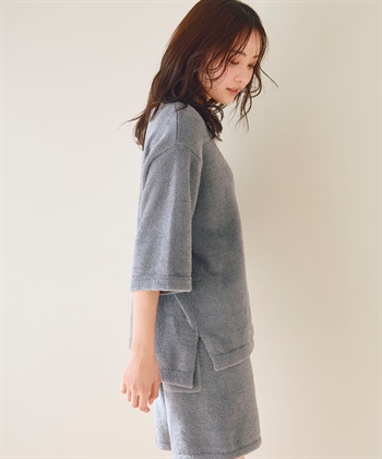 LAFUKU 【LAFUKU/ラフク】もこふわマシュマロ5分袖ルームウェアトップス《セットアップ対応/上下別売り》_subthumb_11