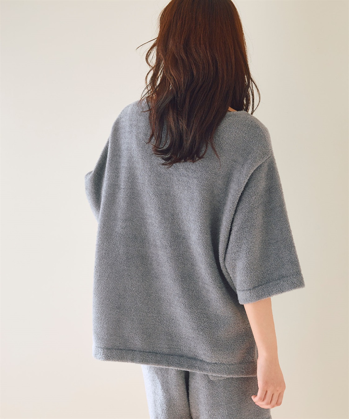 LAFUKU 【LAFUKU/ラフク】もこふわマシュマロ5分袖ルームウェアトップス《セットアップ対応/上下別売り》_sub_12