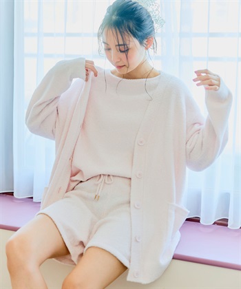 LAFUKU 【LAFUKU/ラフク】もこふわマシュマロルームウェアVネックカーディガン《セットアップ対応/上下別売り》_subthumb_2