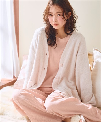 LAFUKU 【LAFUKU/ラフク】もこふわマシュマロルームウェアVネックカーディガン《セットアップ対応/上下別売り》_subthumb_6