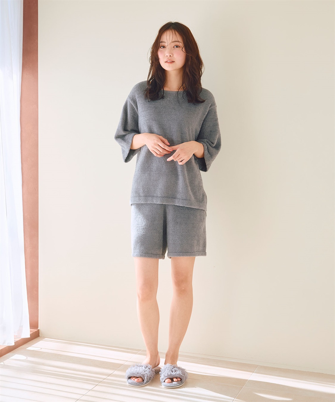 LAFUKU 【LAFUKU/ラフク】もこふわマシュマロルームウェアハーフパンツ《セットアップ対応/上下別売り》_sub_5
