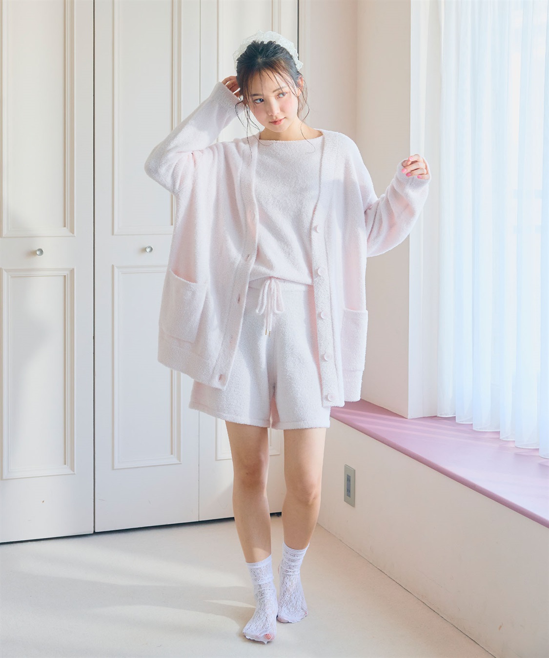 LAFUKU 【LAFUKU/ラフク】もこふわマシュマロルームウェアハーフパンツ《セットアップ対応/上下別売り》_sub_16