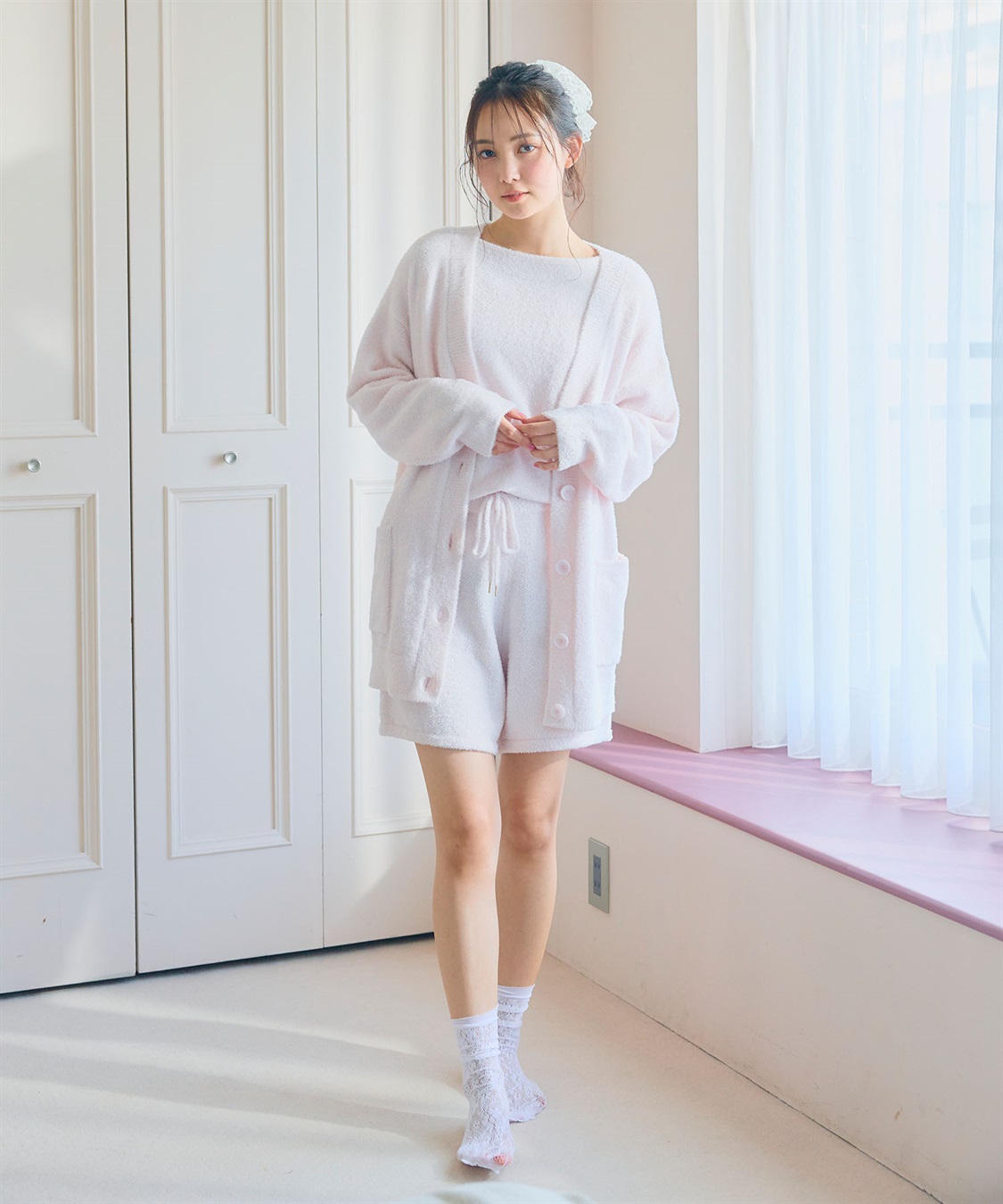 LAFUKU 【LAFUKU/ラフク】もこふわマシュマロルームウェアハーフパンツ《セットアップ対応/上下別売り》_sub_17