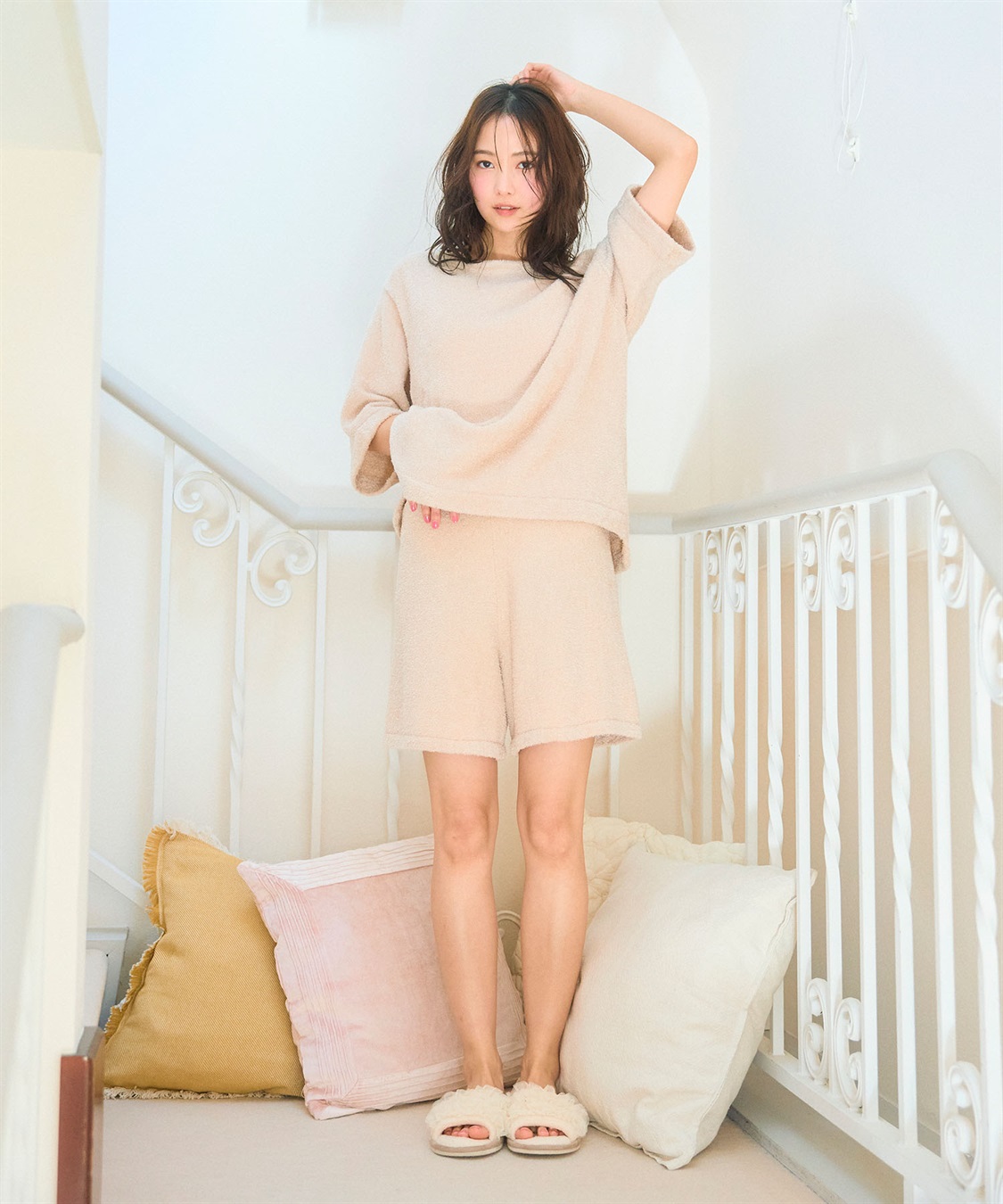 LAFUKU 【LAFUKU/ラフク】もこふわマシュマロルームウェアハーフパンツ《セットアップ対応/上下別売り》_sub_23