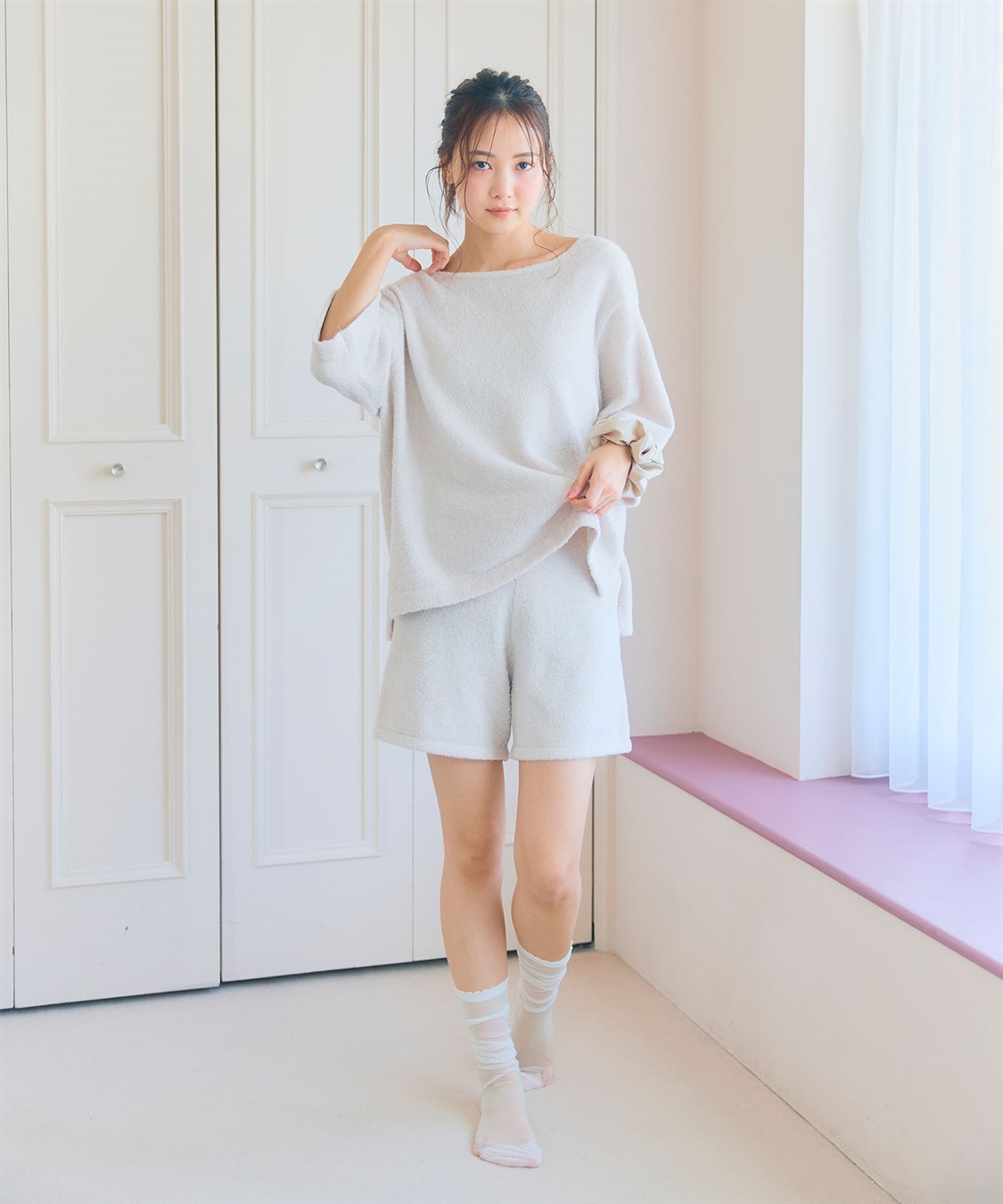 LAFUKU 【LAFUKU/ラフク】もこふわマシュマロルームウェアハーフパンツ《セットアップ対応/上下別売り》_sub_27