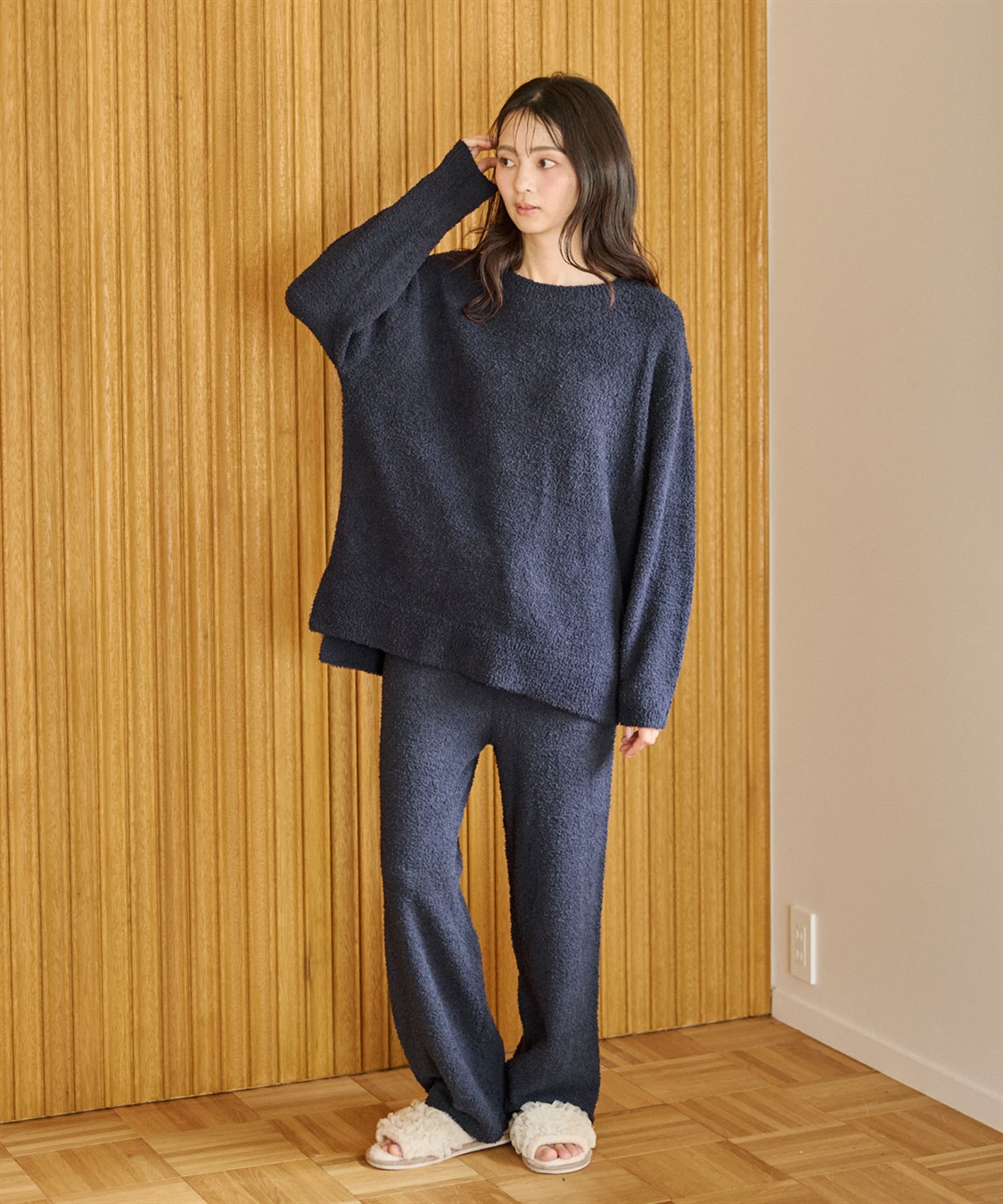 Life Style by cross marche 【LAFUKU/ラフク】もちふわマシュマロニットロングパンツ/ルームウェア（上下別売り）_sub_8