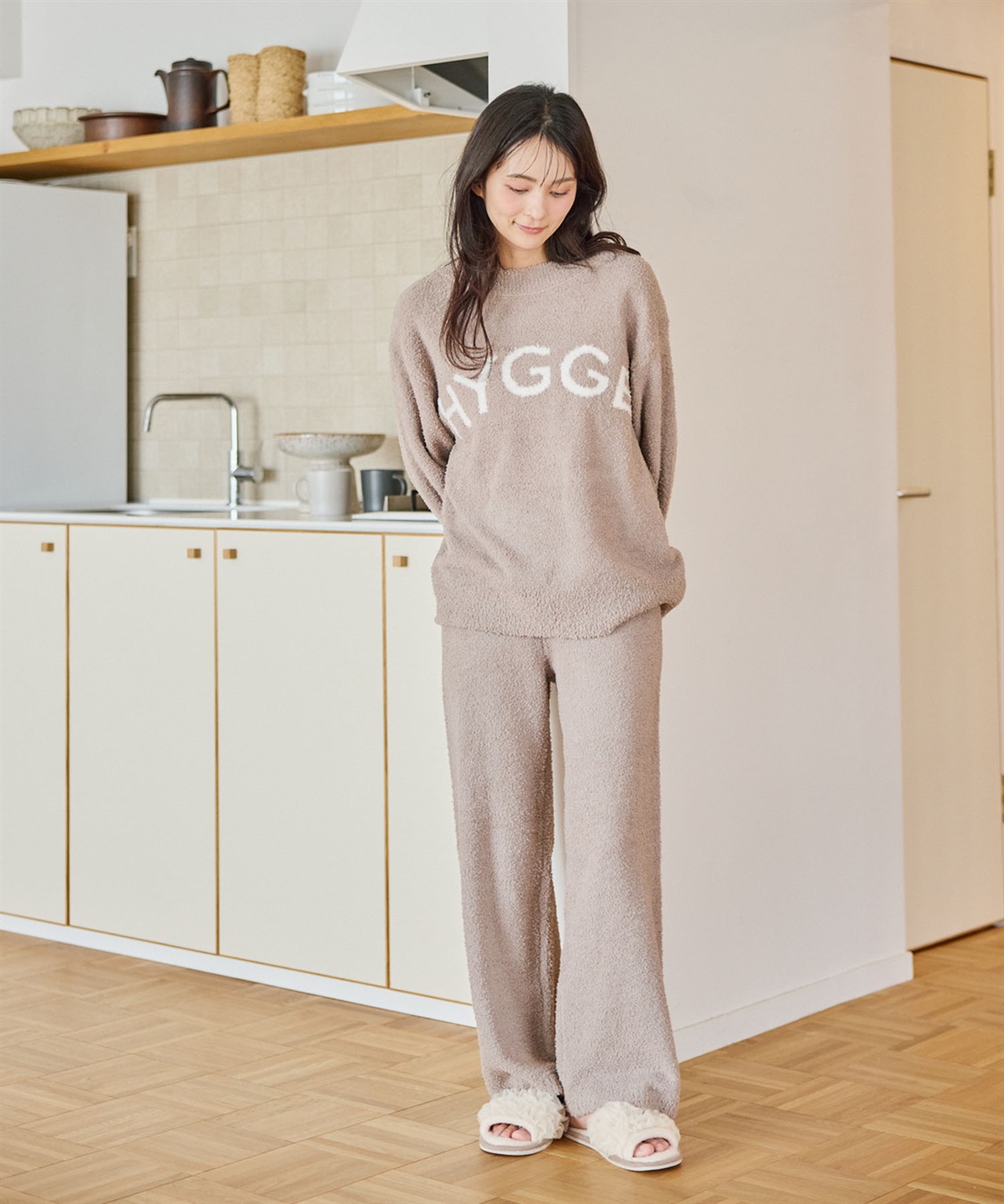 Life Style by cross marche 【LAFUKU/ラフク】もちふわマシュマロニットロングパンツ/ルームウェア（上下別売り）_sub_12