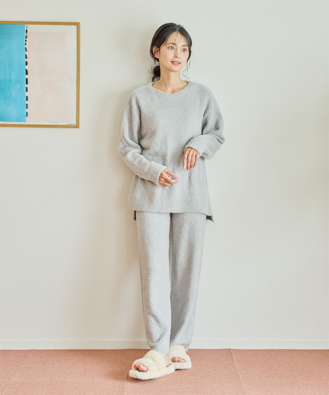 Life Style by cross marche 【LAFUKU/ラフク】もちふわマシュマロニットロングパンツ/ルームウェア（上下別売り）_sub_29