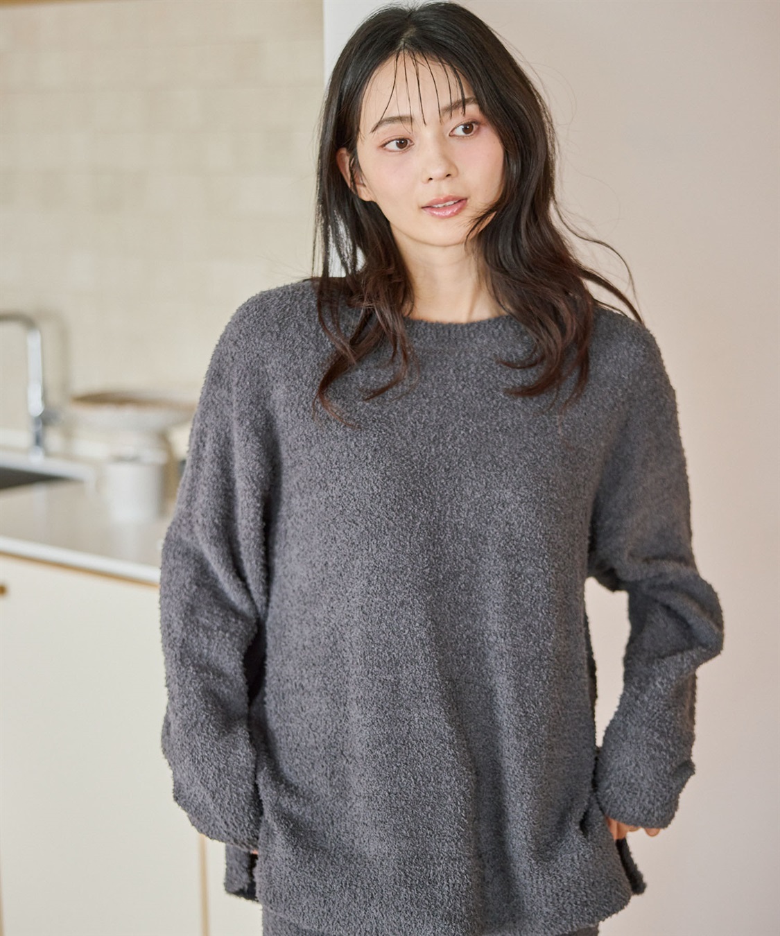 Life Style by cross marche 【LAFUKU/ラフク】もちふわマシュマロニットトップス/ルームウェア（上下別売り）_sub_5