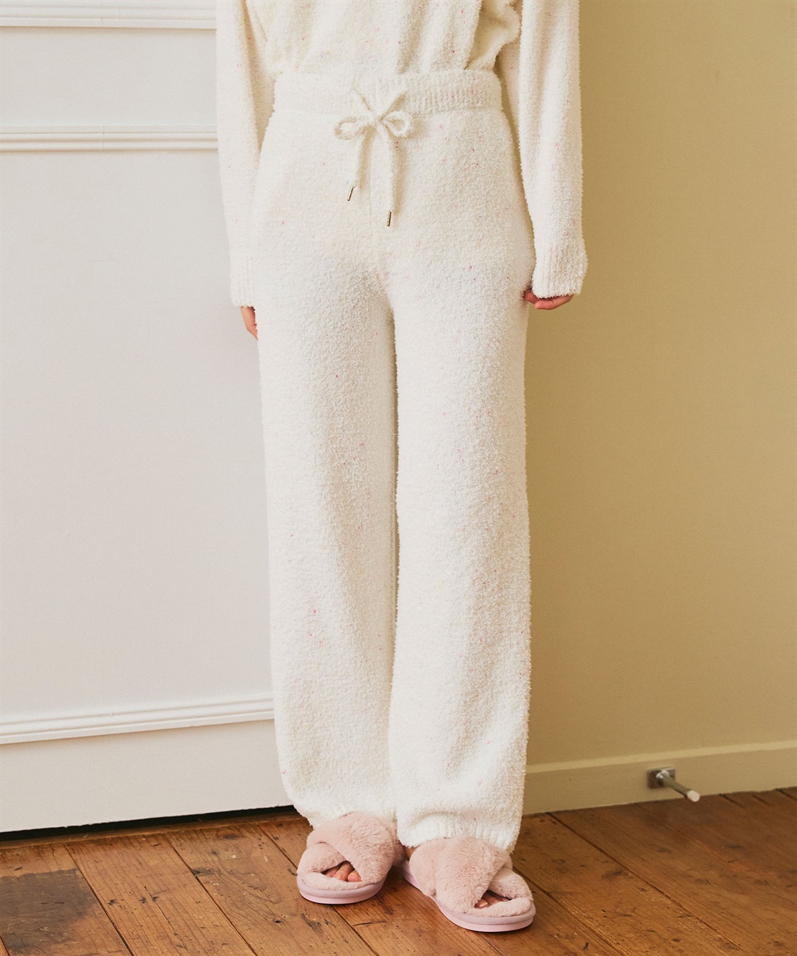 LAFUKU 【LAFUKU/ラフク】マシュマロニットもちふわネップニットロングパンツ/ルームウェア（上下別売り）_sub_2