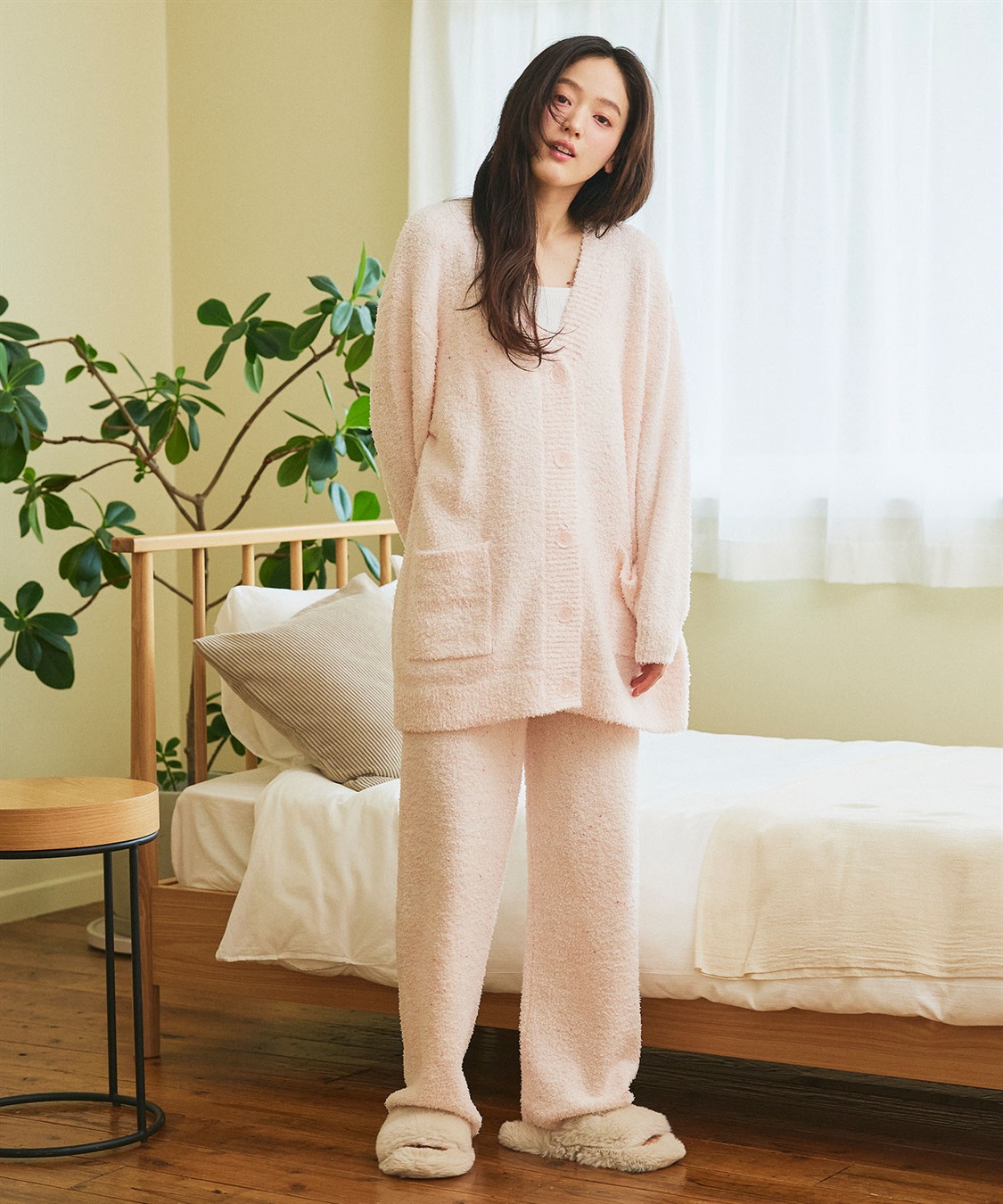 LAFUKU 【LAFUKU/ラフク】マシュマロニットもちふわネップニットロングパンツ/ルームウェア（上下別売り）_sub_15