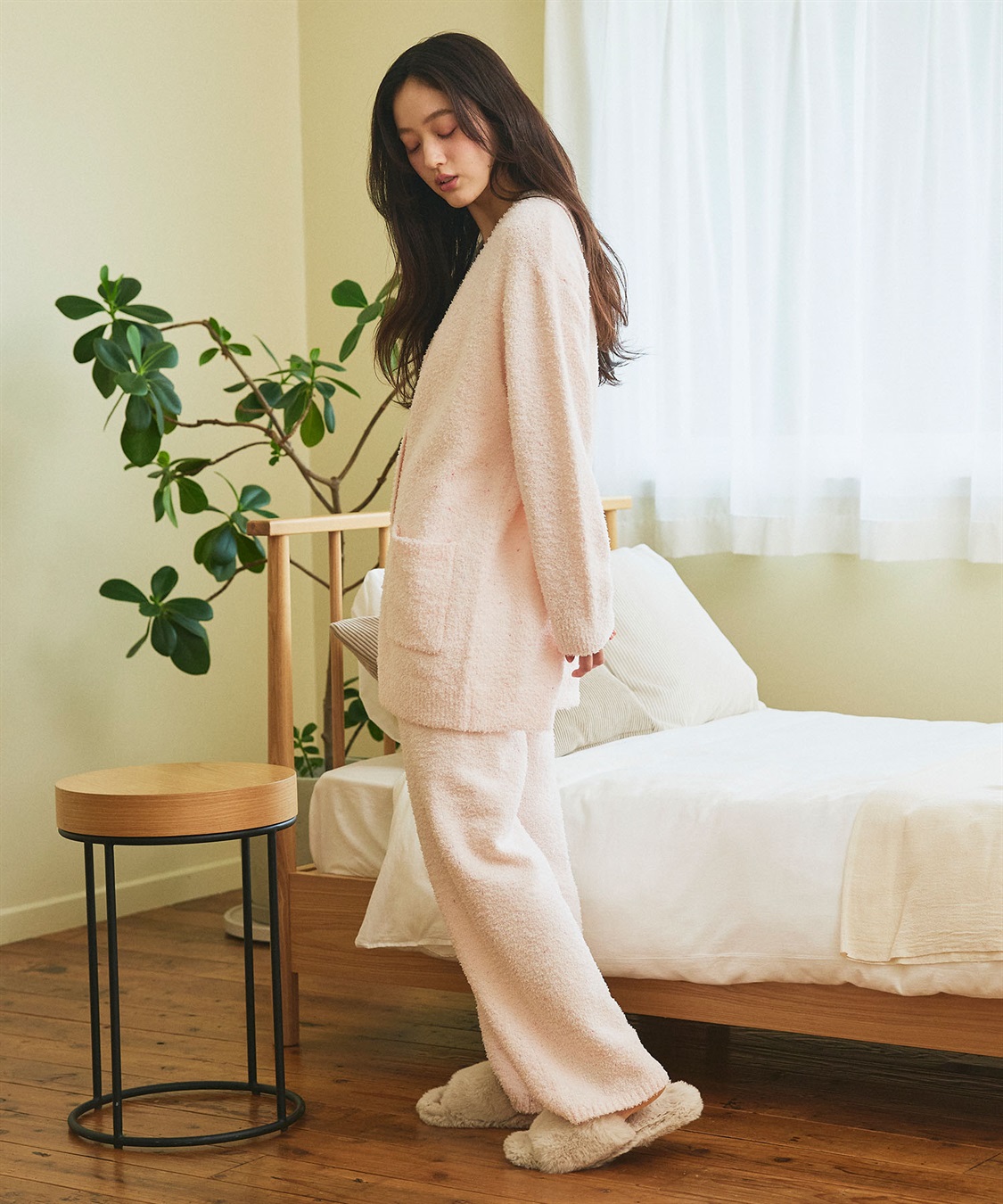 LAFUKU 【LAFUKU/ラフク】マシュマロニットもちふわネップニットロングパンツ/ルームウェア（上下別売り）_sub_16