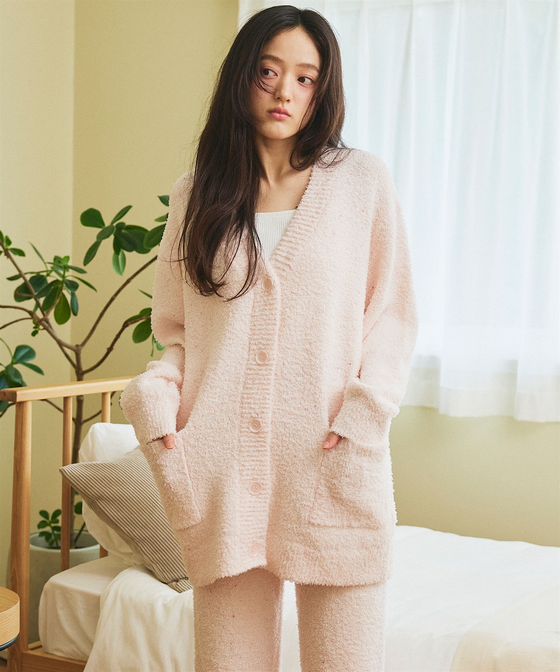 LAFUKU 【LAFUKU/ラフク】マシュマロニットもちふわネップニットＶネックカーディガン/ルームウェア（上下別売り）_sub_14